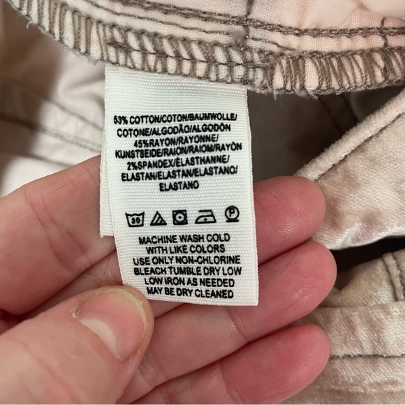 We The Free Crushed Velvet High Waist Relaxed Fit Jeans Blush Color Size 24 - Picture 10 of 11